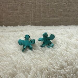 lele sadoughi lily small stud earrings Turquoise Abstract Flower Earrings